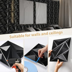 Heikki 30 Pack 3D Wall Panel for Interior Wall Décor, PVC Flower Textured Wall - Image 3