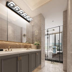 Ralbay 6 Lights LED Modern Dimmable Matte Black Vanity Light Acrylic Modern - Image 6