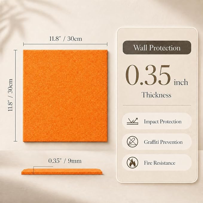 Large Cork Boards for Walls – 48" x 36" Self Adhesive Felt Wall Tiles - Image 2