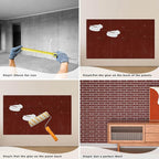 3D Wall Panels - 4PCS 47.2"x26" Faux Stone Wall Covering - MCM Modified Clay - Image 5