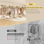 ONBRILL L7 Wall Mounted Industrial Pipe Clothing Rack – Heavy Duty Modular - Image 7