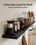 AMADA HOMEFURNISHING 47.2" L Floating Shelves, Wall Shelves Set of 3 - Image 5