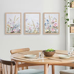 Framed 3D Floral Texture Canvas Wall Art Relief Textured Floral Oil Painting - Image 6
