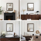 Retro Copper Effect Framed Wall Mirror, 16x20 Rectangle Mirror, - Image 9