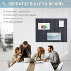 Large Cork Bulletin Board for Wall 36"x24", 6 Pack Felt Slat Wall Panel Tiles - Image 2