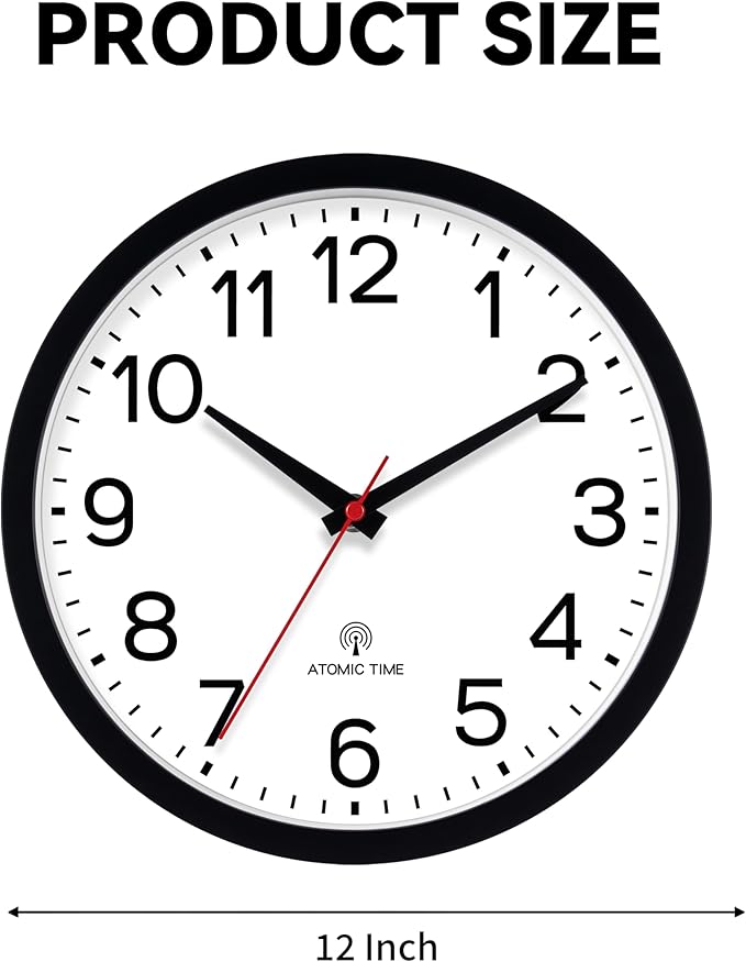 AKCISOT Atomic Black Wall Clock Analog Clocks - Image 9