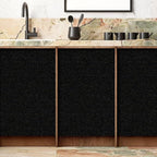 SHUFA Gold Black Cotton-Like Textured Grasscloth Wallpaper Matte Thick Real - Image 7