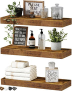 QEEIG Floating Shelves for Wall Bathroom Shelf Bedroom Kitchen Living Room by QEEIG