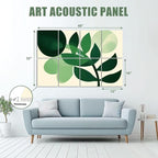 8 Pack Art Acoustic Panels Sound Absorbing Boho Botanical Leaf Orange Green - Image 2
