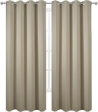 LEMOMO Beige Thermal Blackout Curtains/52 x 95 Inch/Set of 2 Panels Room - Image 2