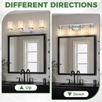 DORESshop 4-Light Vanity Light Fixtures, Chrome Bathroom Light Fixtures Over - Image 6