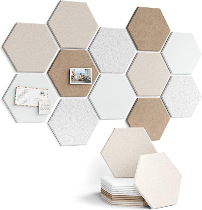 Fluxynara Hexagon Cork Board Alternative by FLUXYNARA