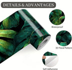 Tropical Leaf Wallpaper Border 196x4 Inch Peel and Stick Wall Border Self - Image 9