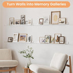 upsimples 2 Pack 35.5x5.5 Inches Acrylic Shelves - Image 9