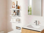 BAYKA White Floating Shelves for Wall, Rustic Wood Wall Shelves - Image 4