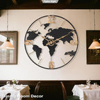 Pytha Sight 24 Inch Large Wall Clock, Modern Decorative Big World Map - Image 5