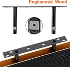 Fixwal Black Floating Shelves for Wall, Rustic Wood Shelves for Bathroom - Image 4