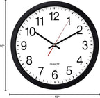 Bernhard Products Black Wall Clock Silent Non Ticking - Image 7