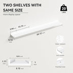 Boswillon 55.1 Inches Long Floating Shelves, 2 Set Rustic Wall Shelf - Image 3
