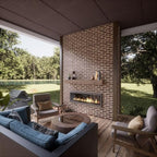 EverStone Aged Brick Faux Brick Panel, 46 7/8"W x 27"H x 1 1/4"D, Merlot Color - Image 12