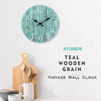 14 Inch Teal Wall Clock - Image 4