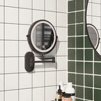 Ruacq Rechargeable Makeup Mirror Matte Black Double Sided Vanity Mirror - Image 2