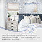 Heroad Peel and Stick Wallpaper Boho Blue Contact Paper Modern Botanical Wall - Image 8