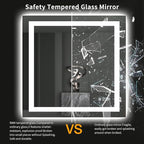 LOAAO 40"X38" LED Bathroom Mirror - Image 8