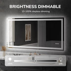 USHOWER LED Bathroom Mirror 72x36 Inch Tempered Glass - Image 5