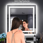 LOAAO 32"X32" LED Bathroom Mirror - Image 3