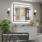 48x40 Inch LED Bathroom Mirror - Image 3