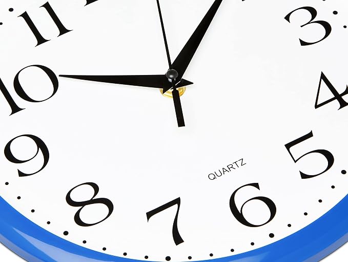 Bernhard Products 10 Inch Blue Quartz Analog Wall Clock - Image 2