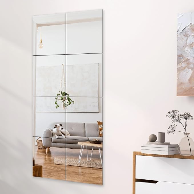 TRAHOME Home Gym Mirror Tiles for Wall, Living Room, Over The Door - Image 3