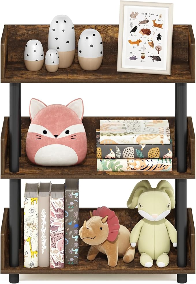 Furinno TURN-N-TUBE Display Shelf, 3-Tier Storage Shelves - Image 4