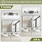 Unicozin Modern Bathroom Light Fixtures, 4 Light Vanity Lights Over Mirror - Image 2