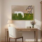 Framed Neutral and Green Wall Art - Image 7