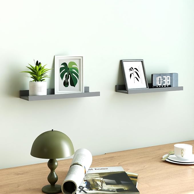 Floating Shelves for Wall Decor, Wall Mounted Wood Storage Shelf for Bedroom - Image 3