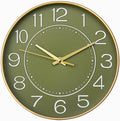 HZDHCLH Modern Wall Clocks Battery Operated, 10 inch Olive Green Clock by HZDHCLH