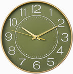 HZDHCLH Modern Wall Clocks Battery Operated, 10 inch Olive Green Clock by HZDHCLH