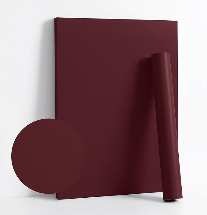 Dimoon 236''x17.7'' Red Peel and Stick Wallpaper Contact Paper Modern Self by DIYYOURMOON
