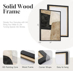 Framed Beige Black Abstract Wall Art - Image 4