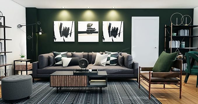 Dimoon 110''x17.7'' Dark Green Peel and Stick Wallpaper Contact Paper Modern - Image 7