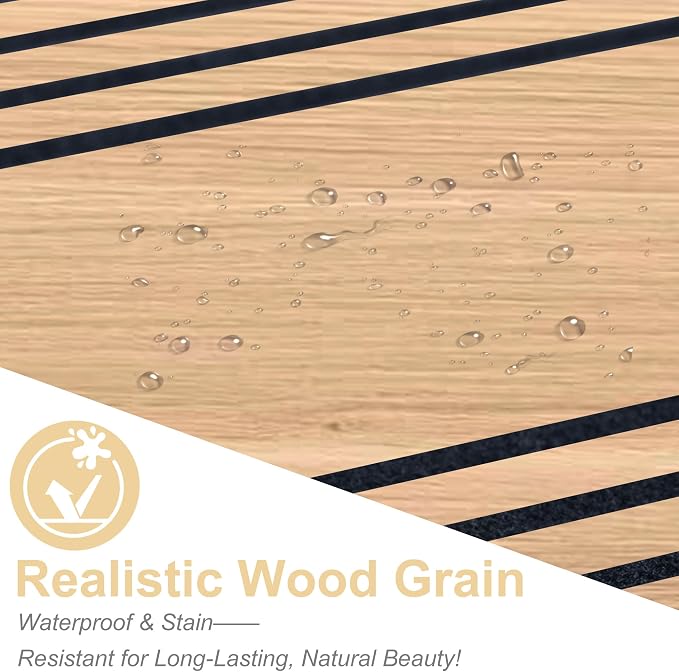 Mollywell Acoustic Panels, PVC Wood-Grain Decor, 12x12 Inch Carved Pattern - Image 2