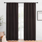 NICETOWN Blackout Curtains for Living Curtains, Toffee Brown, 1 Pair, 34-inch W by NICETOWN