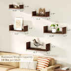 SRIWATANA Floating Shelves for Wall, Wall Shelves for Bathroom, Living Room - Image 3