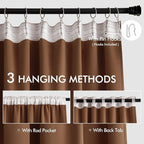 MIULEE Back Tab Blackout Curtains 90 Inch Long 2 Panels Set - Image 3