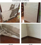 MYOYAY 10 Pcs 3D Wall Panels Peel and Stick 27.5 x 30.3 Inch White Brick - Image 7