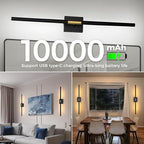 iThird Battery Operated Wall Sconces Set of 2: 10000mAh Rechargeable Wall Lights - Image 4