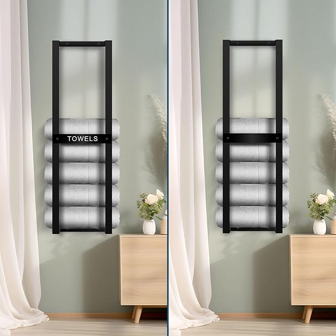 Towel Rack for Rolled Towels, Towel Racks for Bathroom, Wall Mounted 31 inch - Image 7