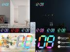 KOSUMOSU Wall Clock Neon Digital Clock 3D LED Desk Clock Large Display 9.7" RGB - Image 2